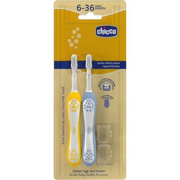 Chicco Fogkefe Készlet Gyerekeknek Indigo-Mustard, 2 db