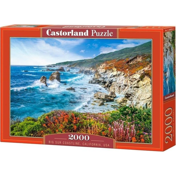 Пъзел Castorland - Big Sur Coastline, Калифорния, САЩ, 2000 части