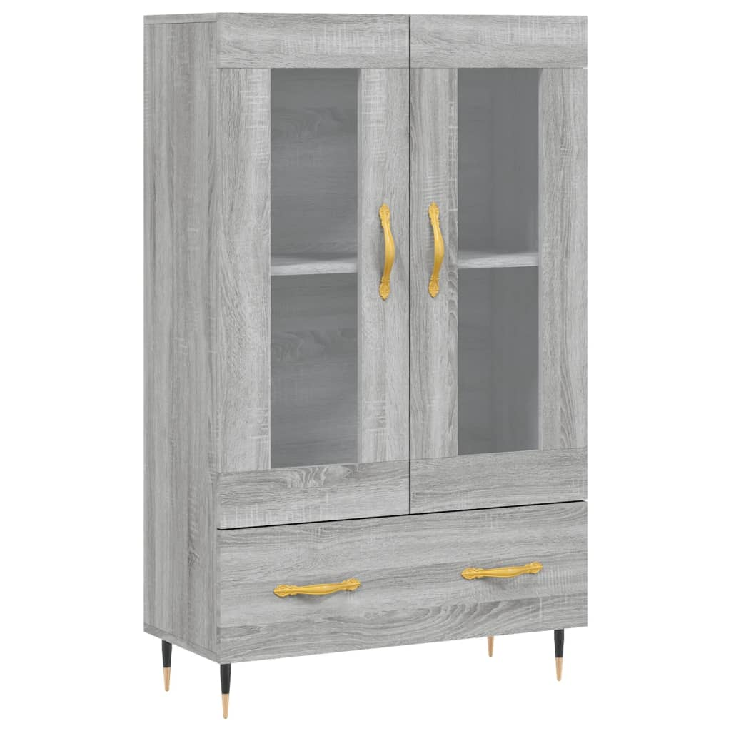 szürke sonoma szerelt fa magasszekrény 69,5 x 31 x 115 cm (828282)