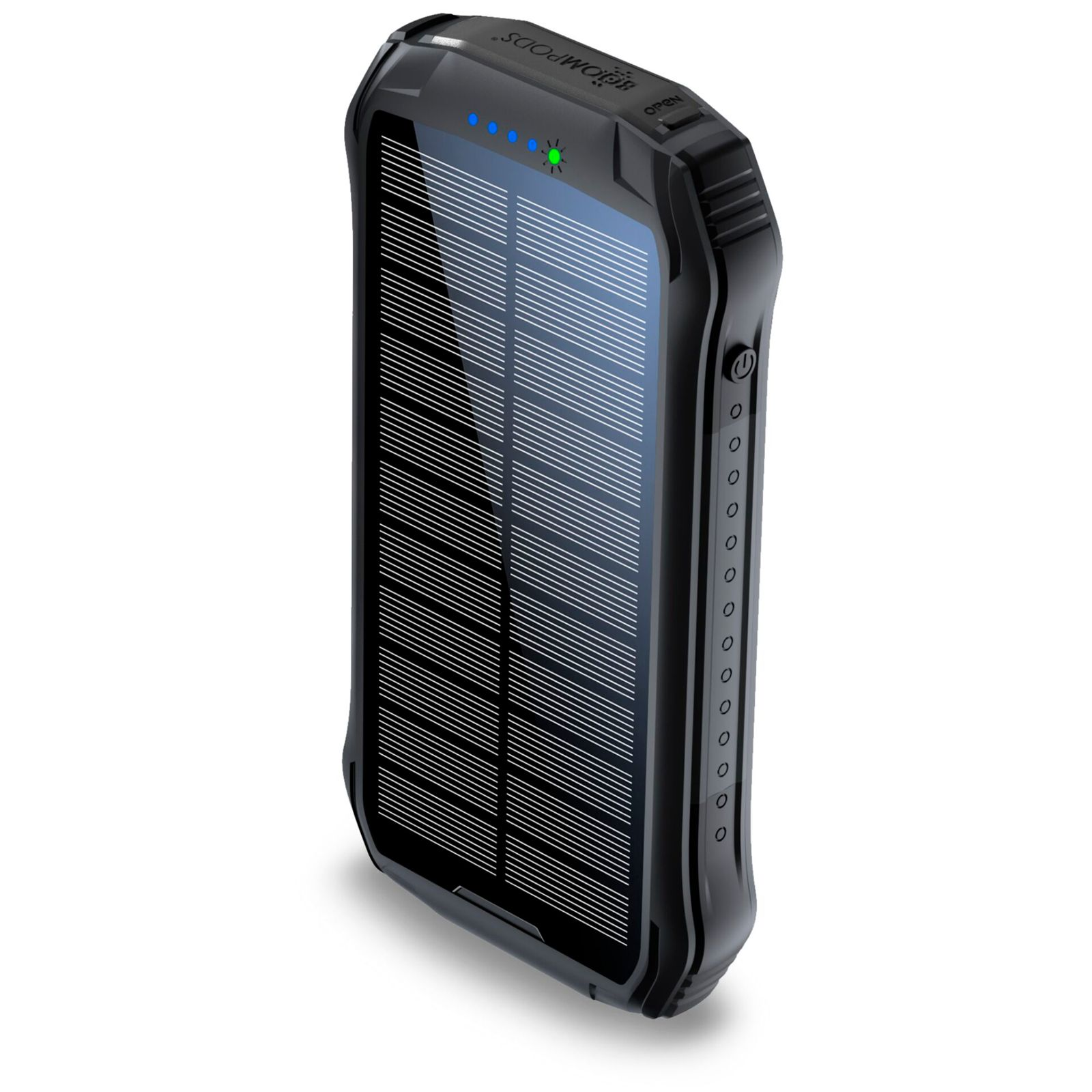 Boompods Neutron Solar Power Bank 10.000mAh - Fekete (PNSBLK)