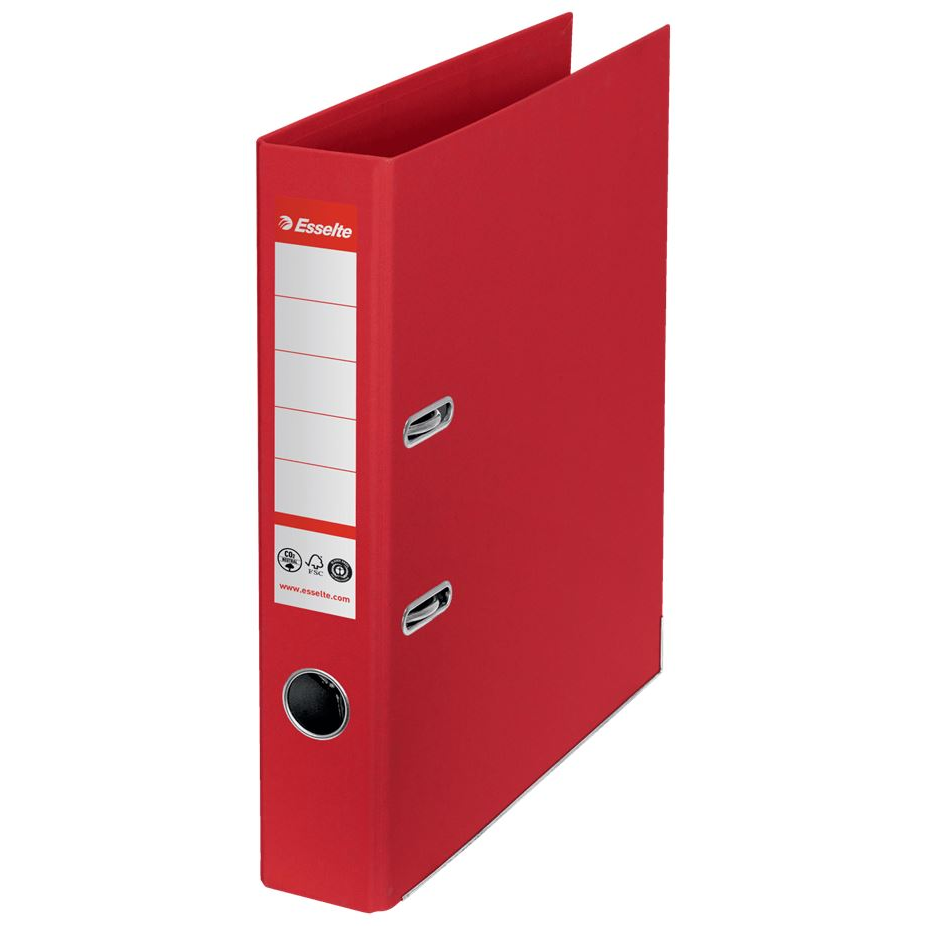 Esselte No.1 környezetbarát iratrendező 50mm széles gerinc piros (627575) (ess627575)
