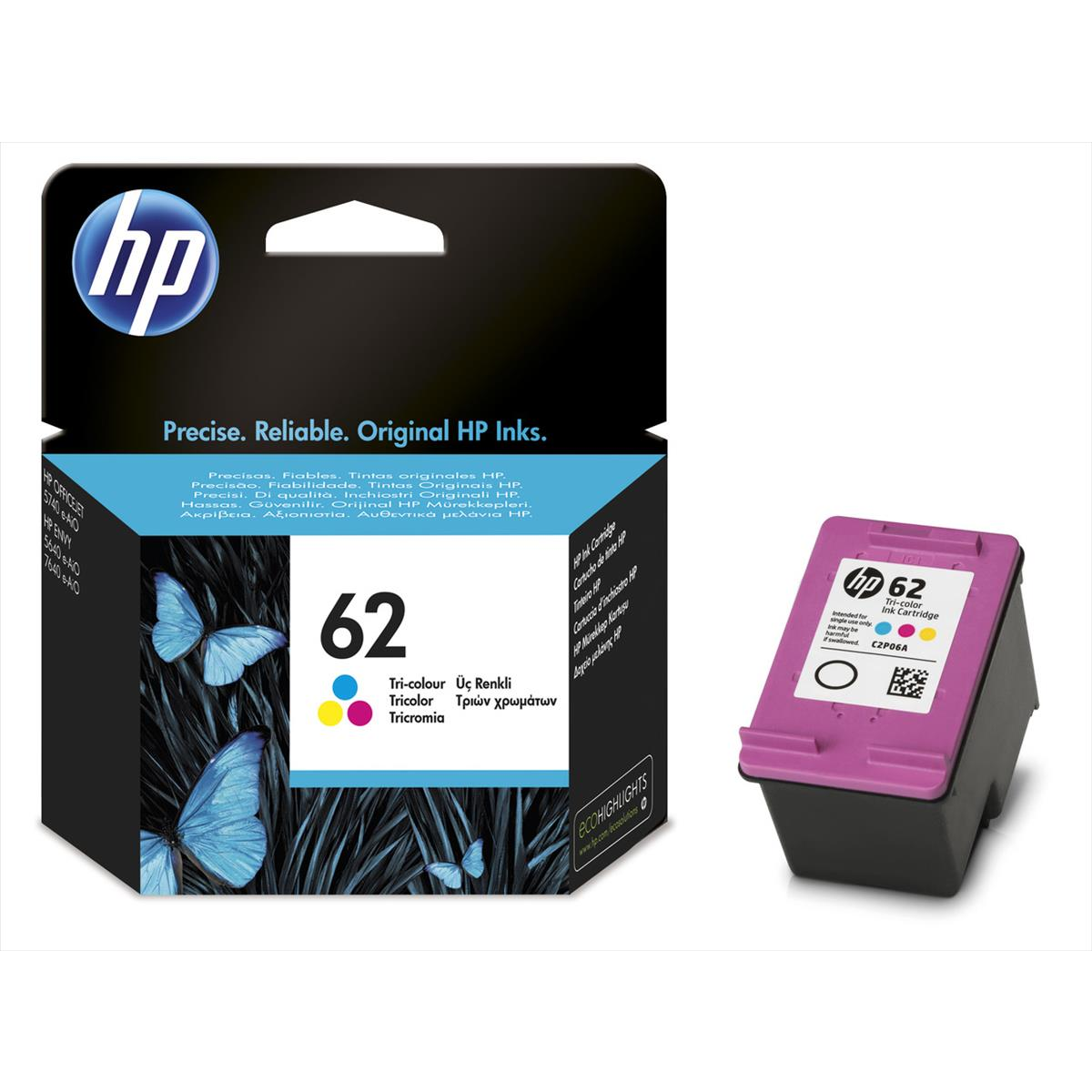 HP C2P06AE (62) Color tintapatron (C2P06AE)