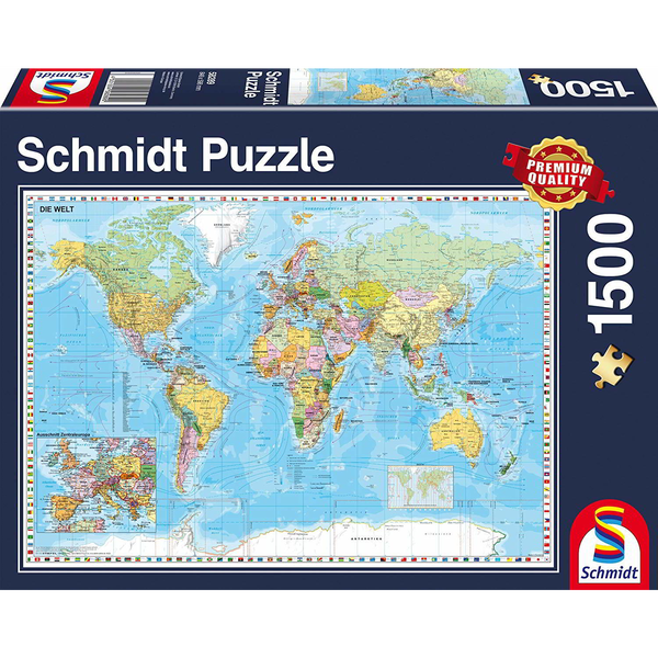 Puzzle Schmidt Spiele Premium Quality 1500 dílků Puzzle PQ 1500 Mapa světa