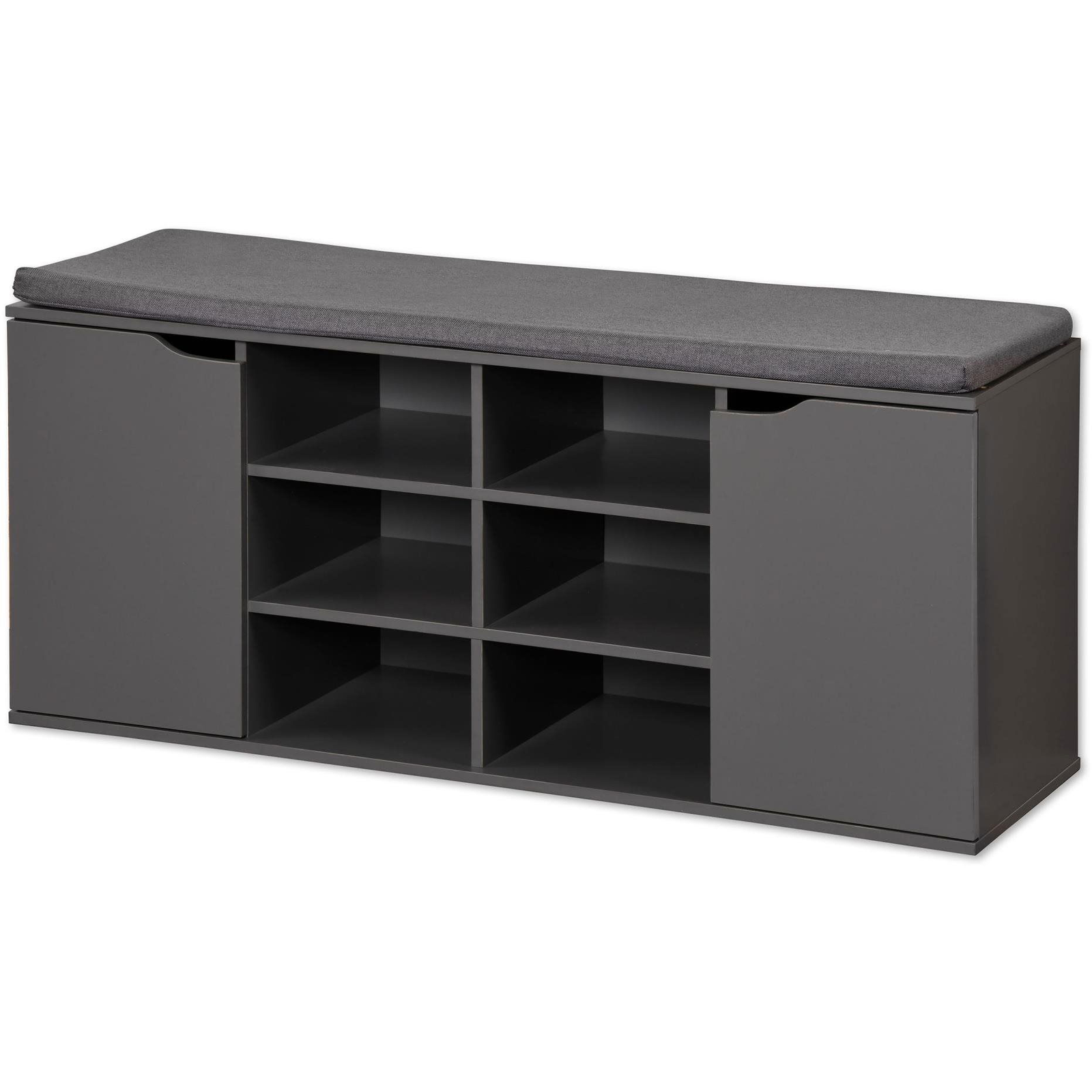 KESPER Cipőtartó ülőrésszel és tárolódobozokkal, 103×48×30,5 cm, szürke (15919)