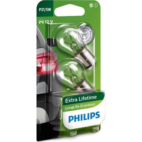Philips LongLife EcoVision 12499LLECOB2 žiarovka na automobilové svetlo P21/5W 5 W