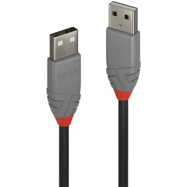 Lindy 36690 USB-kabel USB 2.0 0,2 m USB A Sort