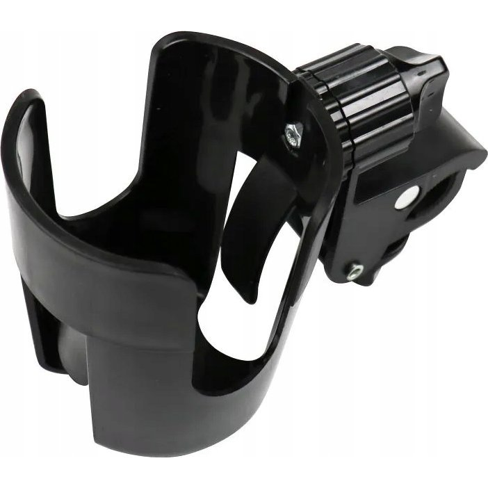 Univerzális, kerékpáros / biciklis / roller tartó, palack tartó, tartókonzollal, kormányra szerelhető, FSCGE-105, fekete (5903396368172)