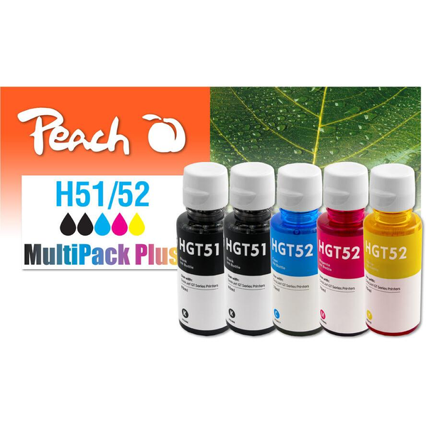 Peach 321285 inktcartridge 5 stuk(s) Compatibel Normaal rendement Zwart, Cyaan, Magenta, Geel