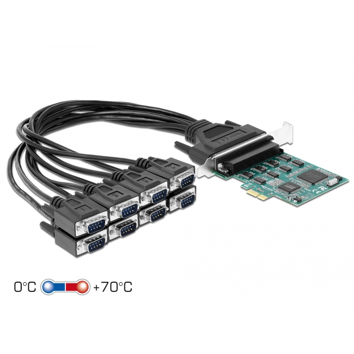 Delock PCI Express Kártya > 8 x RS-232 soros csatlakozó (90411) (90411)