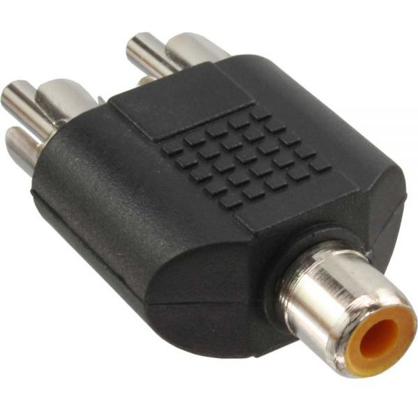 InLine 99311 csatlakozó átlakító Cinch female 2xRCA Fekete (99311)