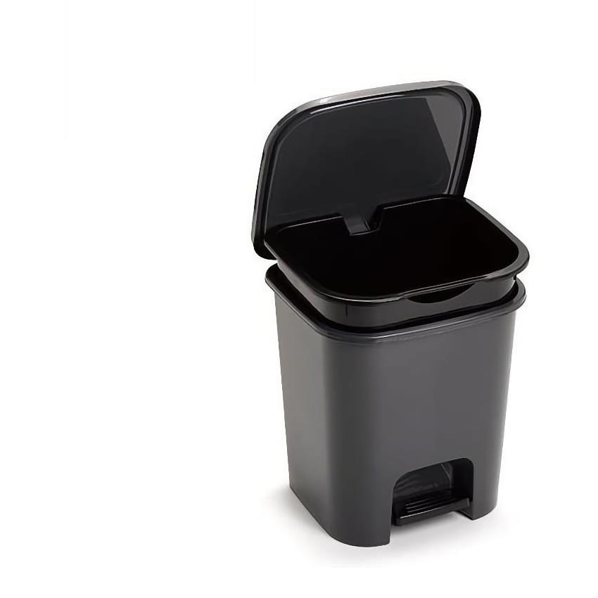 Plastic Forte Smart szemétgyűjtő, fekete, betéttel és pedállal, 7,5 l (135300112)