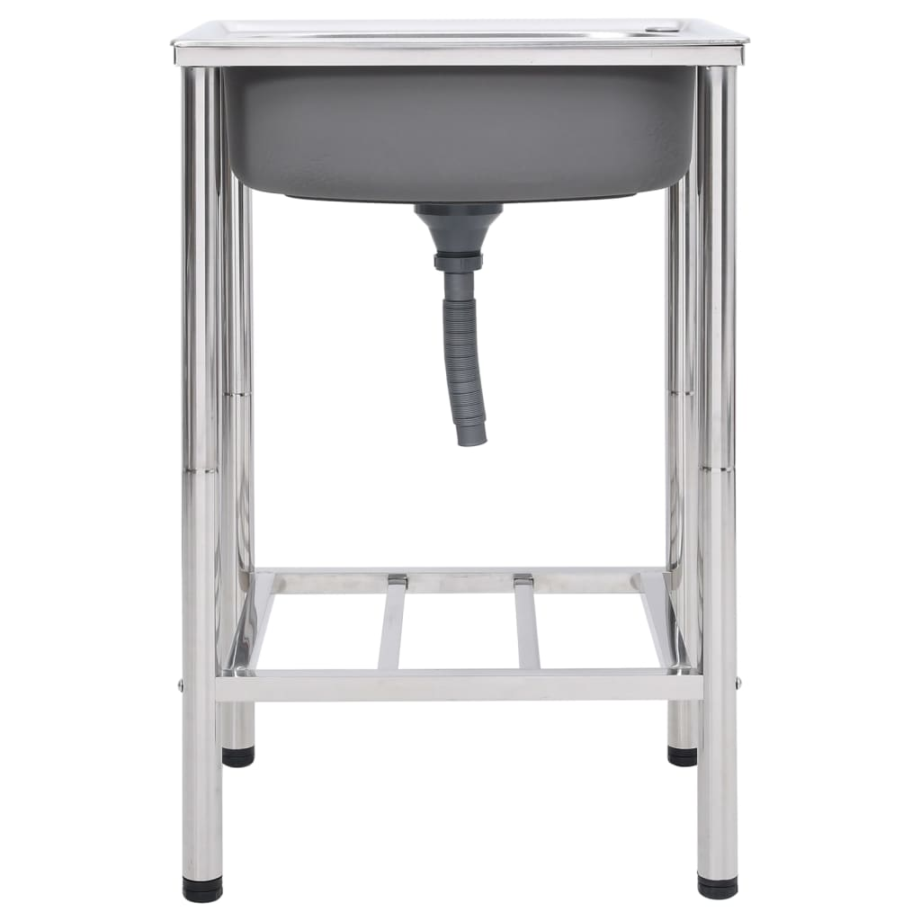 egymedencés rozsdamentes acél kempingmosogató (151210)