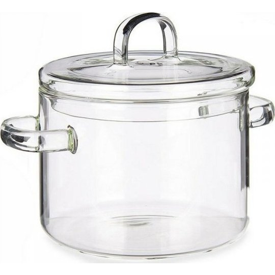 Olla Con Tapa Transparente Vidrio De Borosilicato (13,5 X 13,8 X 19 Cm)