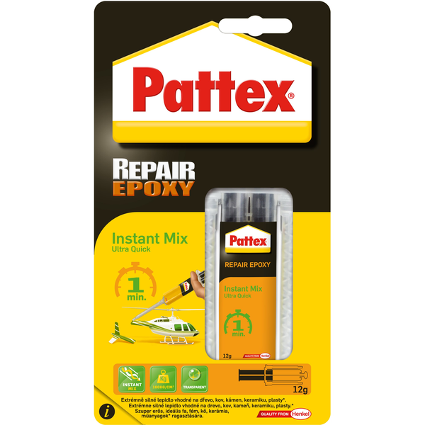 PATTEX Repair Epoxy Ultra Quick - epoxi, 1min, 12g