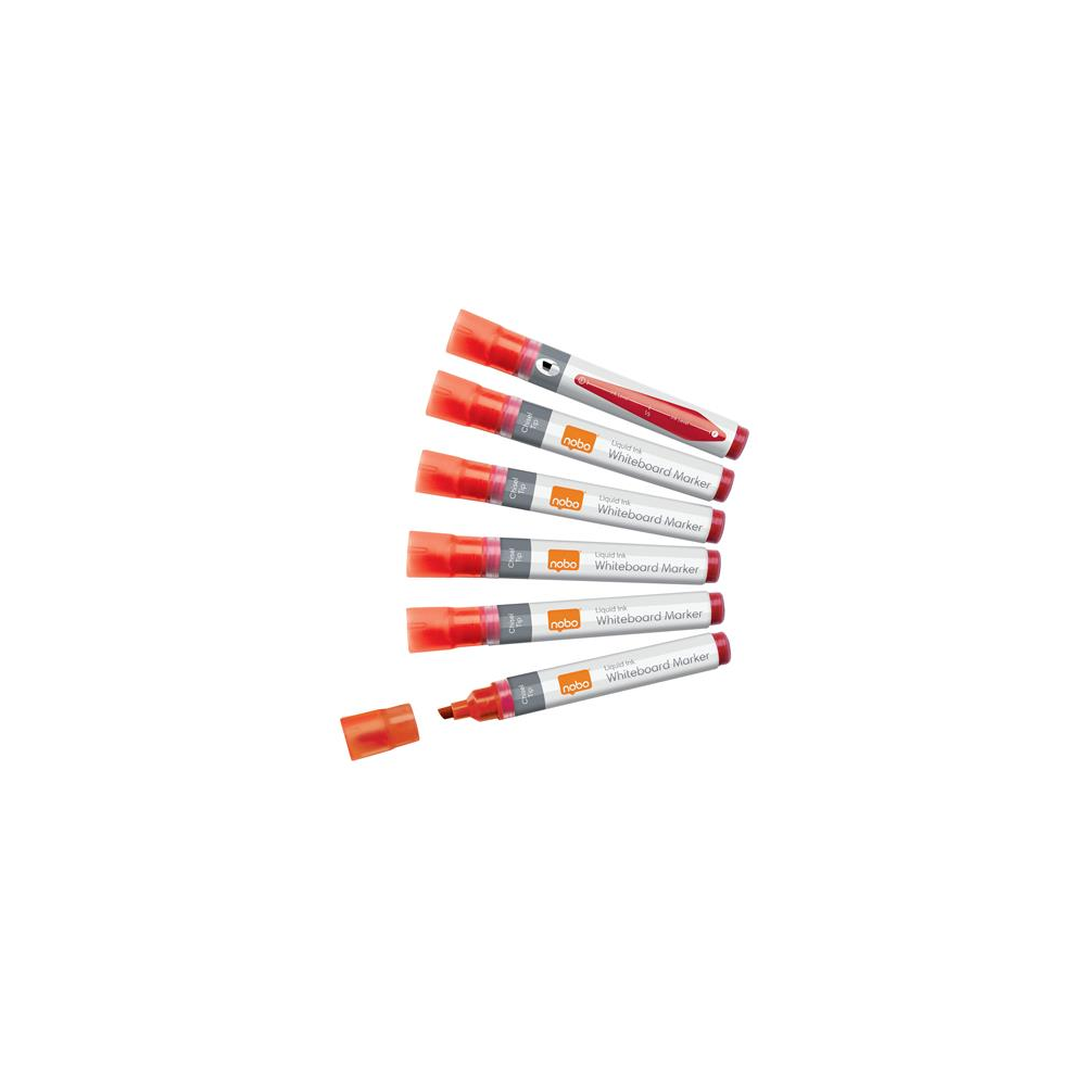 Nobo 4mm Táblamarker készlet - Piros (10 db / csomag) (1915384)
