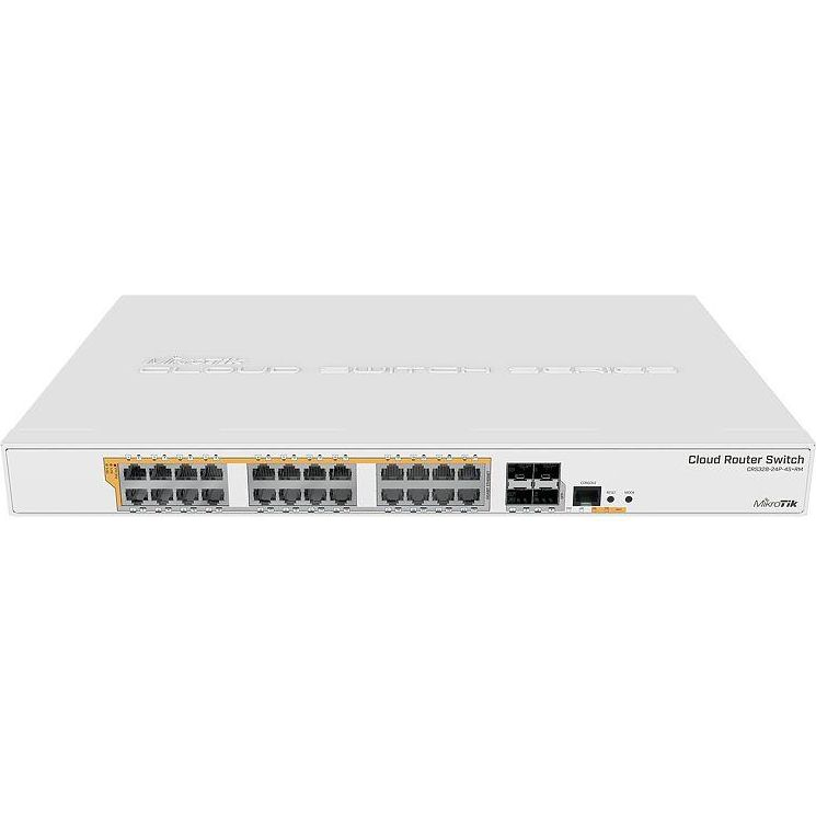 MikroTik Cloud Router Switch 328-24P-4S+RM with 800 MHz CPU, 512MB RAM, 24xGigab (MT CRS328-24P-4S+RM)