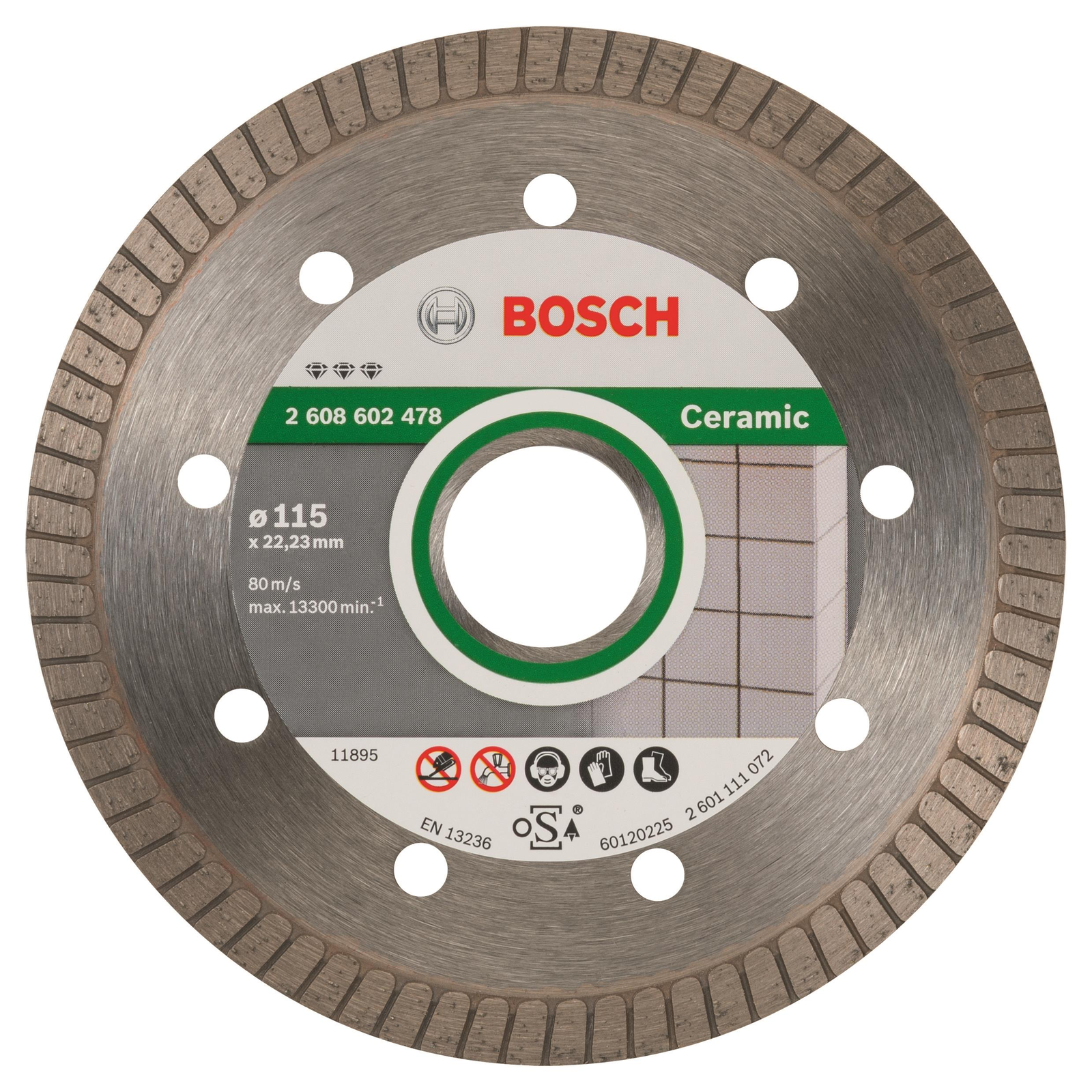 BOSCH Best for Ceramic Extra-Clean Turbo 115 × 22,23 × 1,4 × 7 mm 2.608.602.478 (2.608.602.478)