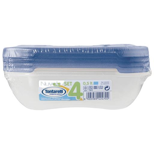 Tontarelli Nuvola 0,5 l-es Ételtároló készlet 4 db kék (8005989247899)