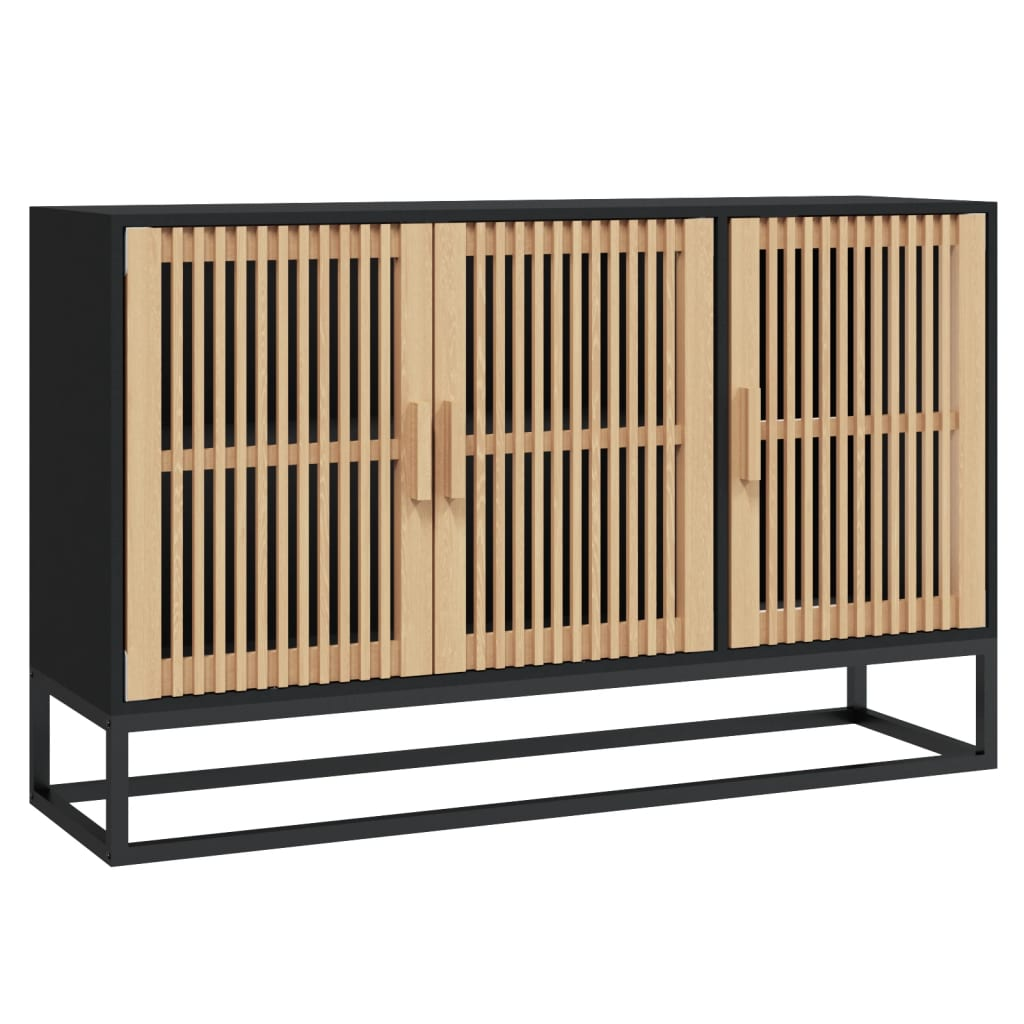 fekete szerelt fa tálalószekrény 105 x 30 x 65 cm (352122)