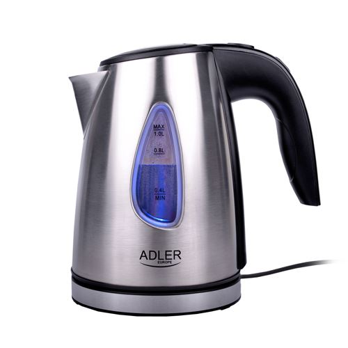 Adler AD 1203 електрическа кана 1L неръждаема стомана 1630W