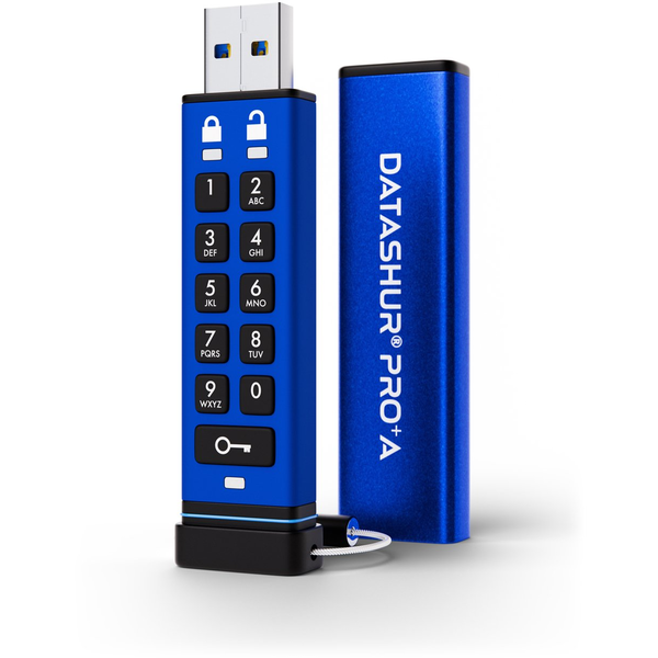 iStorage datAshur PRO+A USB-nøgle 32 GB USB Type-A 3.2 Gen 1 (3.1 Gen 1) Blå