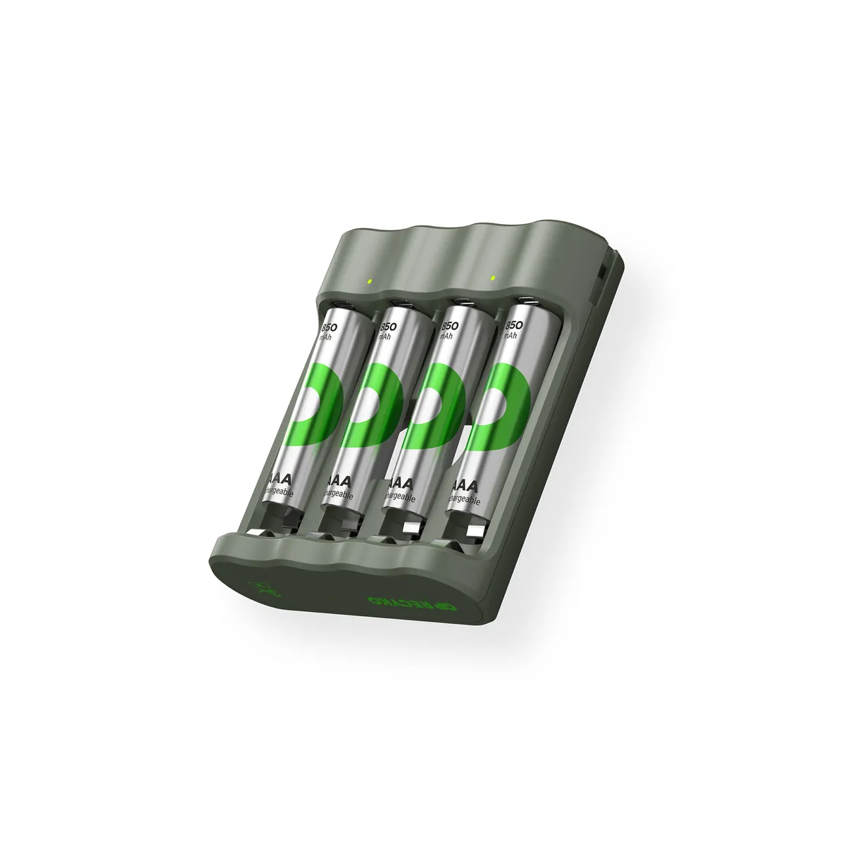 GP ReCyko B441 USB Modell AA/AAA NiMH Akkumulátor töltő + 4db elem (4x AAA - 850mAh) (GPRCKCHB441U396)
