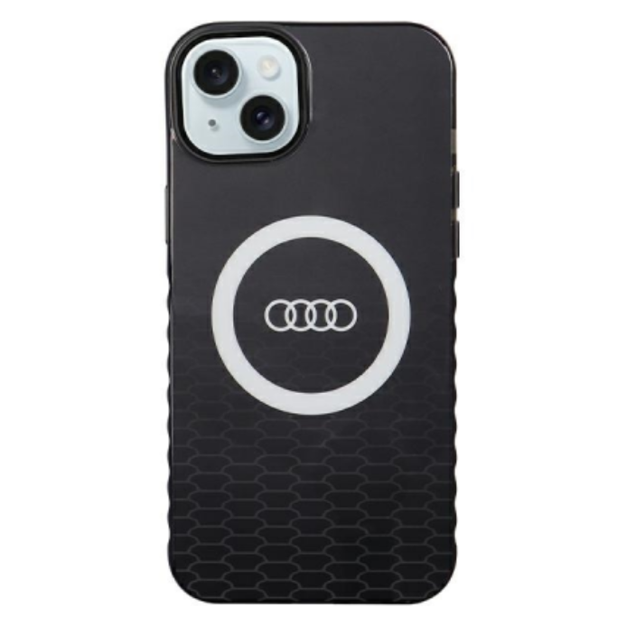 Audi IML Big Logo Apple iPhone 15 Plus/14 Plus MagSafe Tok - Fekete (AU-IMLMIP15M-Q5/D2-BK)