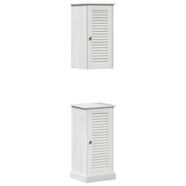Fürdőszoba bútor szett 2 pcs antik fehér 37 x 34 x 80 cm