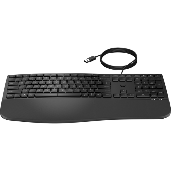 HP 485 Comfort Wired Keyboard tastatur Kontor USB Sort