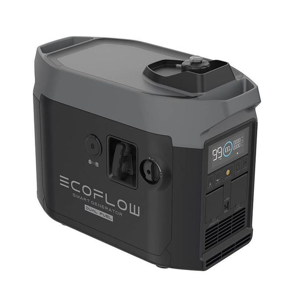 Портативна зарядна станция (генератор) с двигател за EcoFlow Delta Max и Delta Pro - EcoFlow DELTA Smart Generator Dual Fuel (черен)