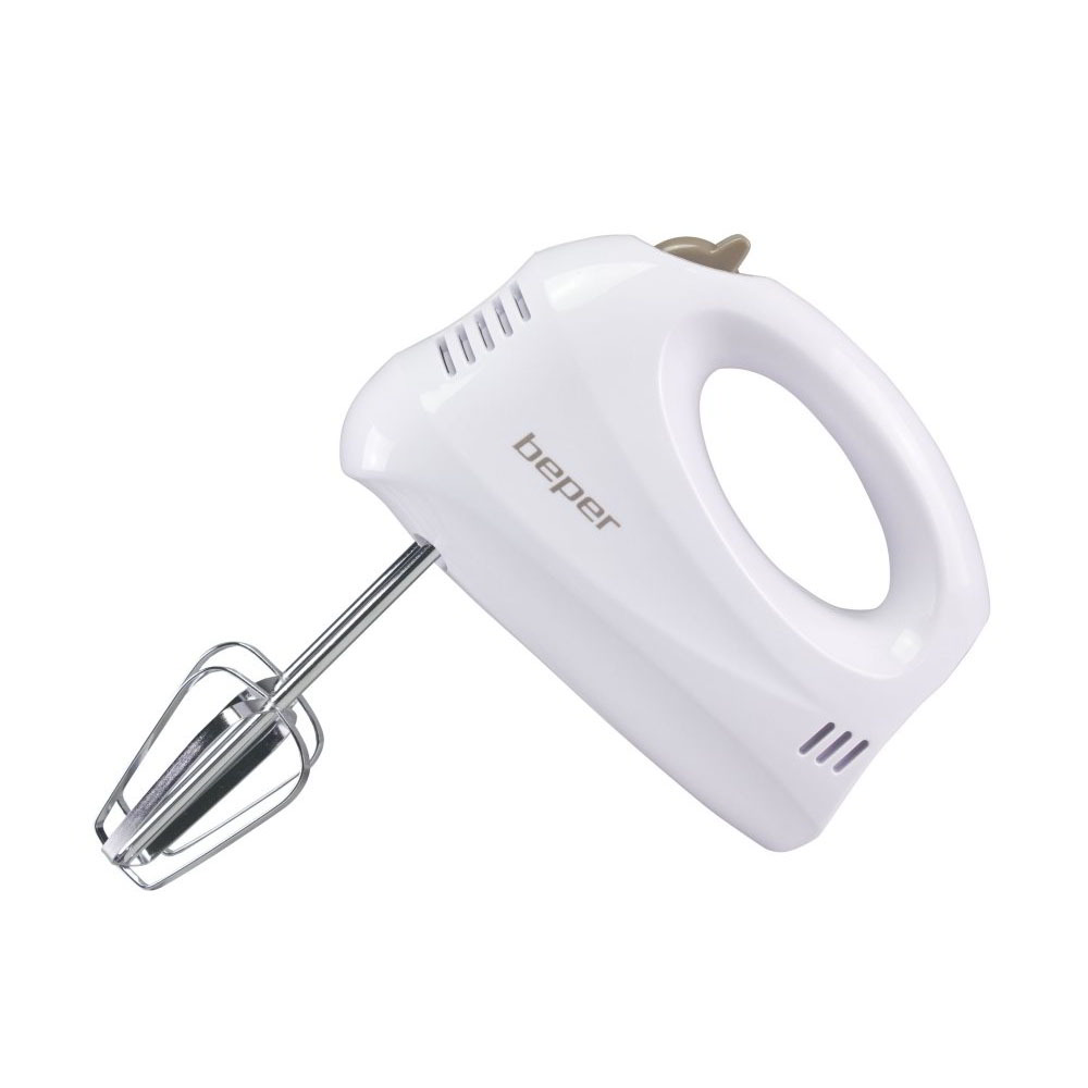Миксер Beper BP.304, 150W, 5 скорости, Бутон за освобождаване на бъркалките, Бял