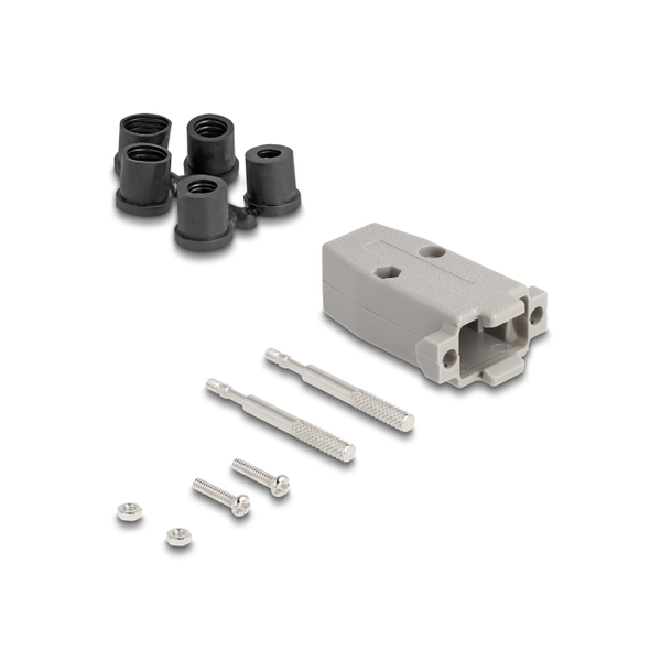 Gehäuse für D-Sub 9 Pin Stecker / Buchse mit Gummidichtungen