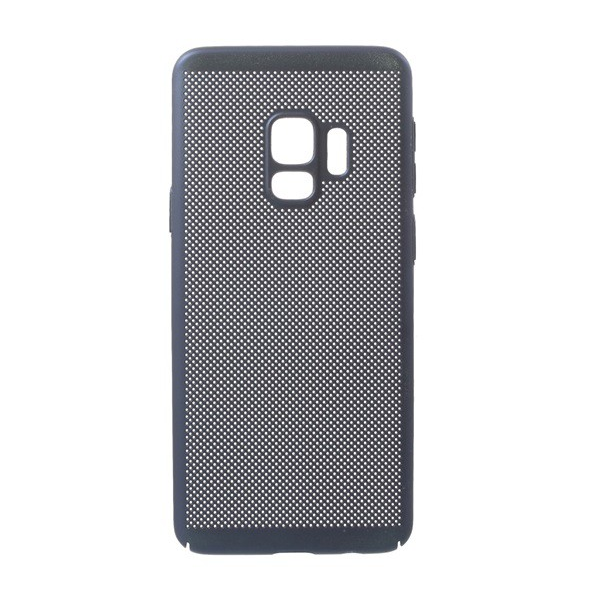 Műanyag telefonvédő (gumírozott, lyukacsos minta) SÖTÉTKÉK [Samsung Galaxy S9 (SM-G960)] (5996457749485)