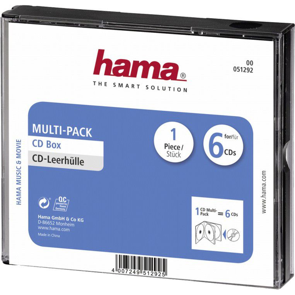 Hama CD-Multipack 6 6 diske Transparent