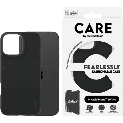 PanzerGlass CARE by PG BLK iPhone16 6.9 Pro mobiele telefoon behuizingen Hoes Transparant