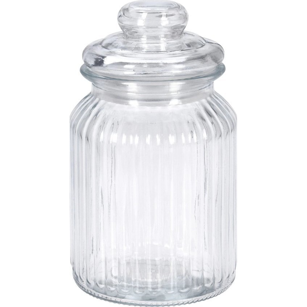 Prążkowany słoik ze szczelną pokrywką, 750 ml