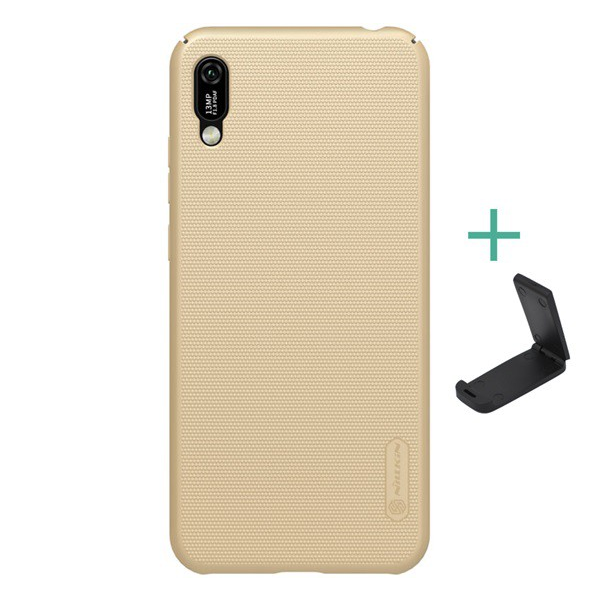 NILLKIN SUPER FROSTED műanyag telefonvédő (gumírozott, érdes felület + asztali tartó) ARANY [Huawei Y6 2019 (Y6 Prime 2019)] (5996457870745)