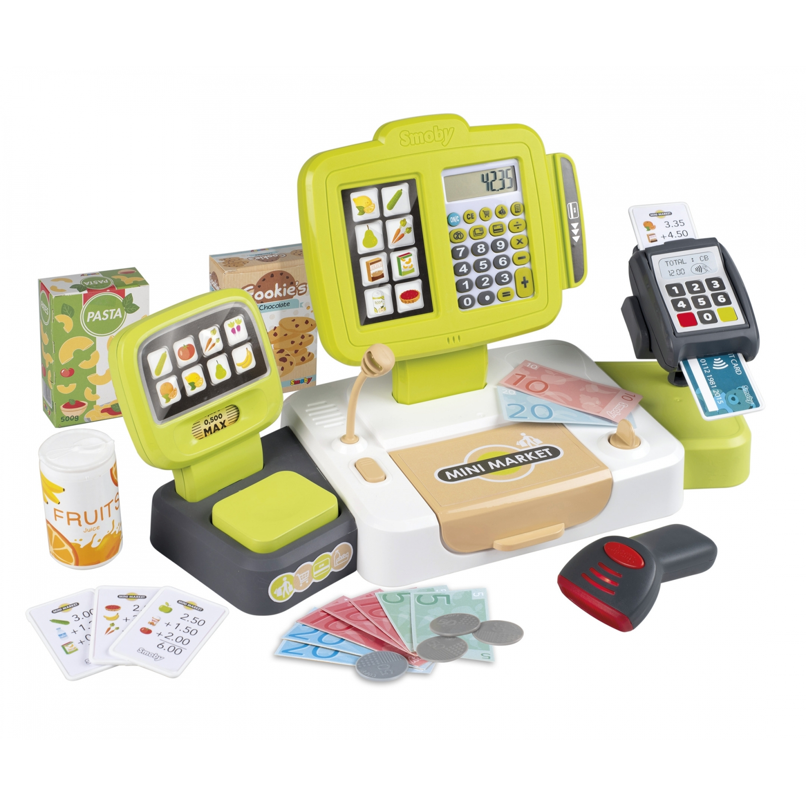 Smoby: Elektronikus pénztárgép szett (30 darabos) (7600350114)