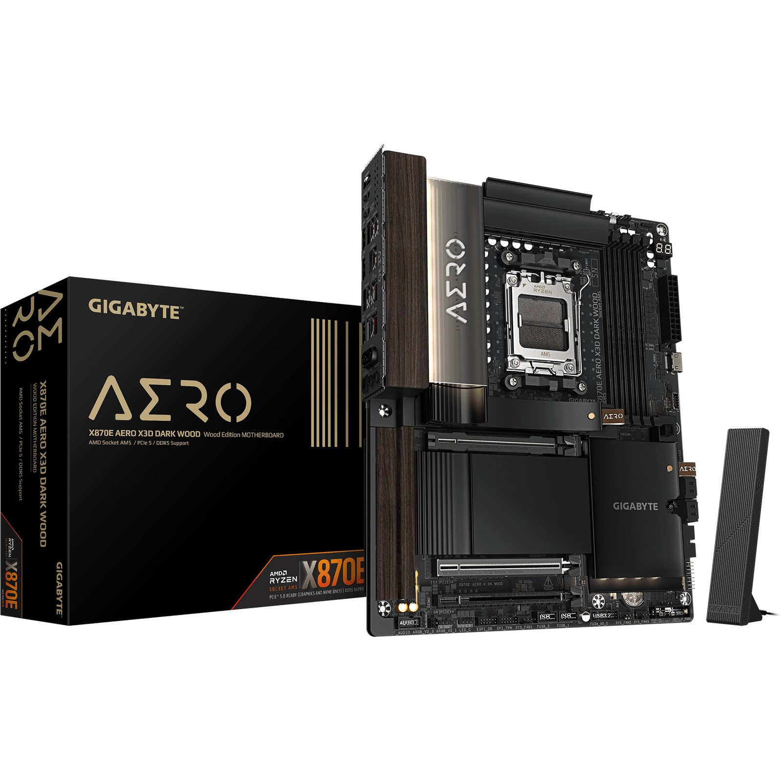 Дънна платка Gigabyte X870E AERO X3D DARK WOOD AM5