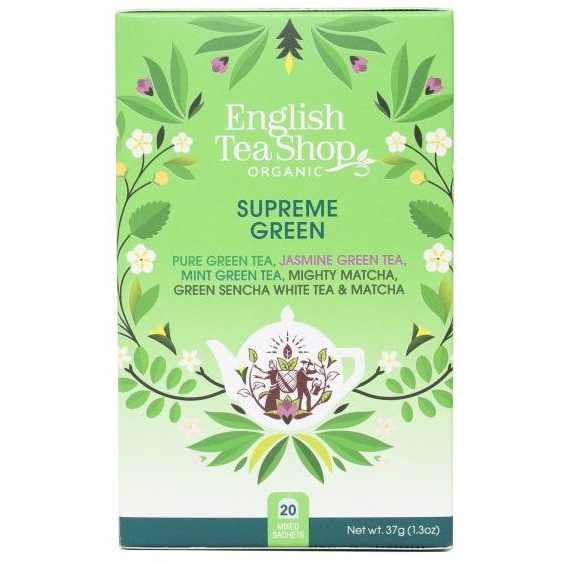 English Tea Shop Bio Kiváló zöld teaválogatás, 37 g, 20 db ETS20 (60413)