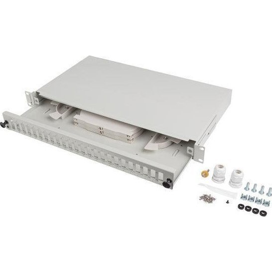Lanberg 19" optikai patch panel 24xSC duplex / 24xLC quad szürke (FOP1-24SD-LQS)