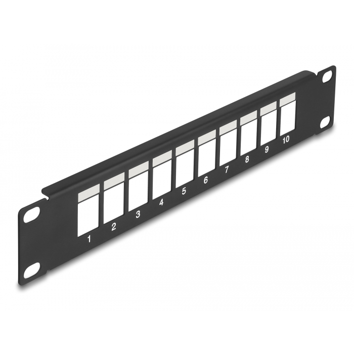 Delock 10 10 portos fekete Keystone Patch Panel (66676) (66676)