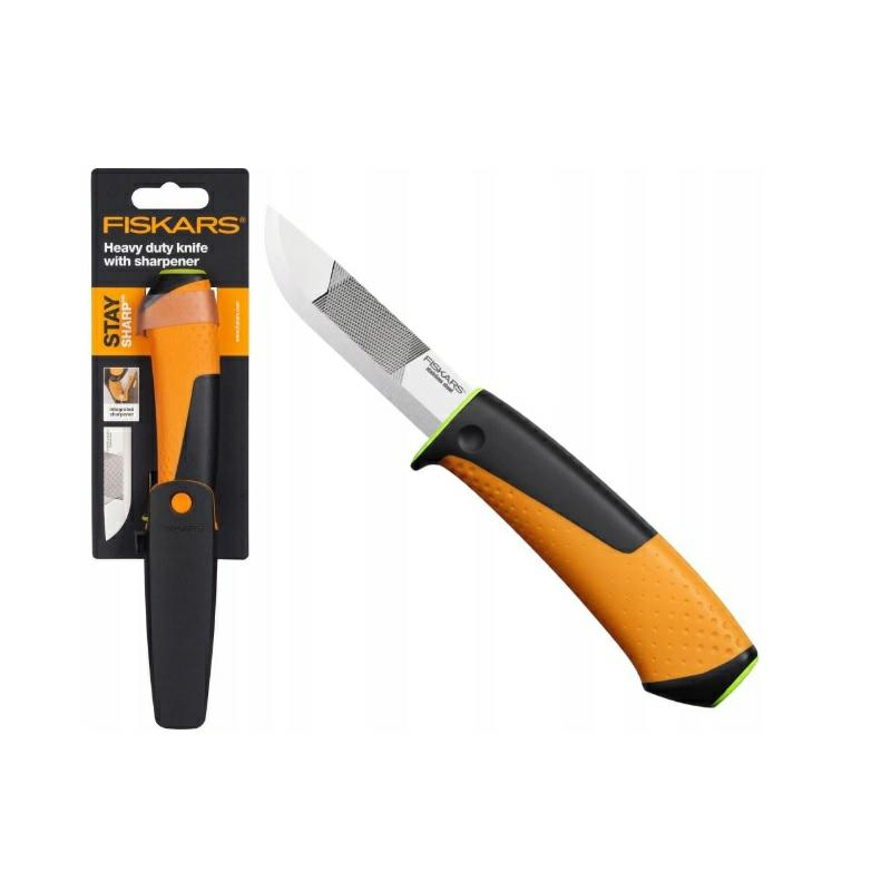 Fiskars 156018 kés, tokba épített élezővel (1023619) (1023619)
