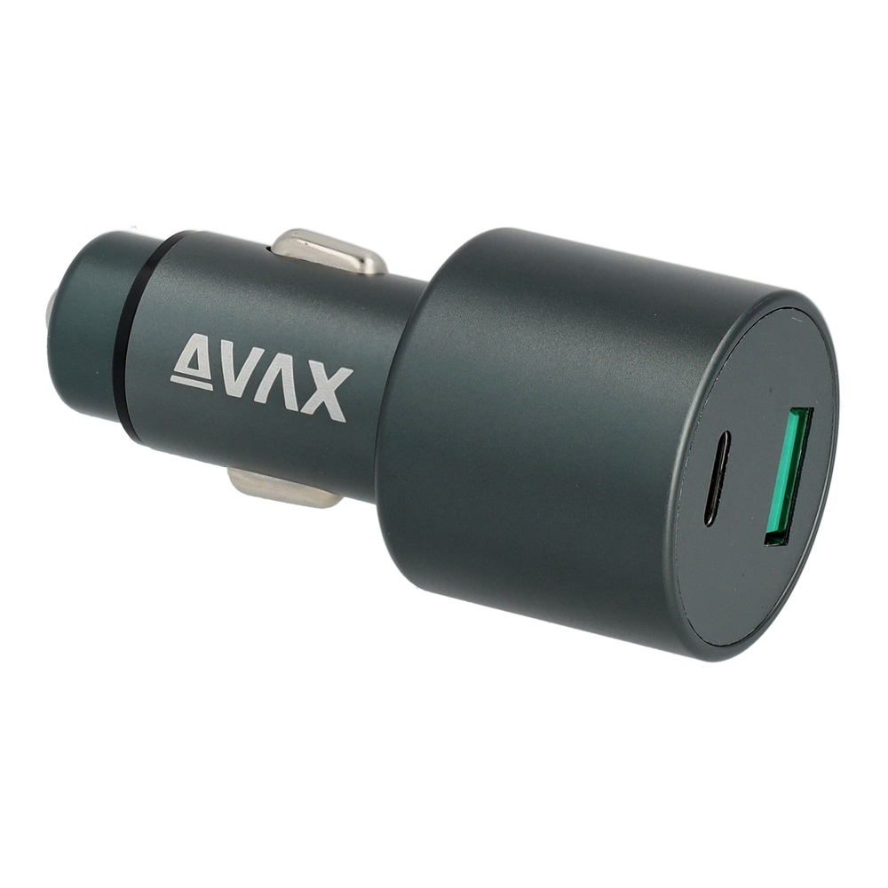 AVAX CC663B CARLY+ 63W USB-C / USB-A Autós töltő - Fekete (5V / 3A) (AVAX CC663B)