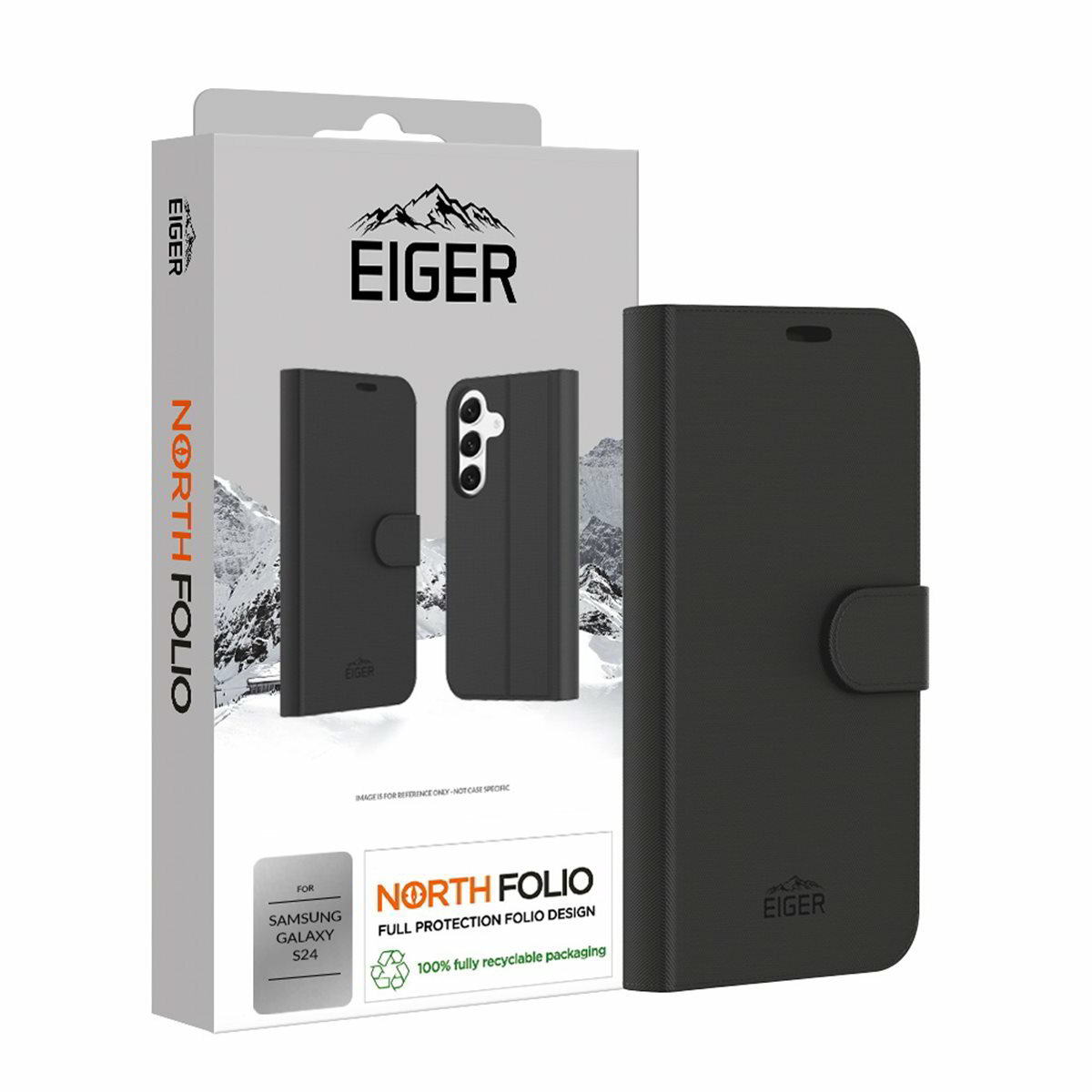 Eiger North Folio Samsung Galaxy S24 Flip Tok - Fekete (EGCA00541)