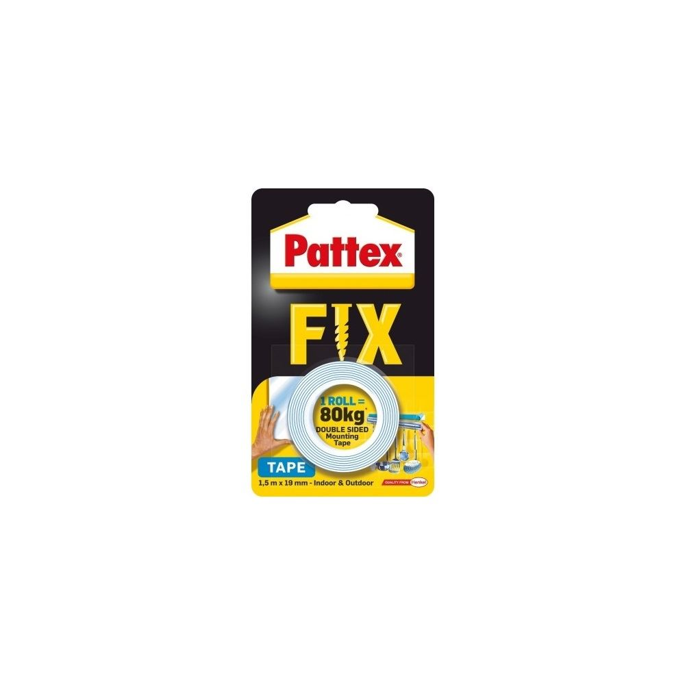 Patex Fix 80 kg kétoldalas ragasztószalag 19mmx1,5m (1684211) (Pattex1684211)