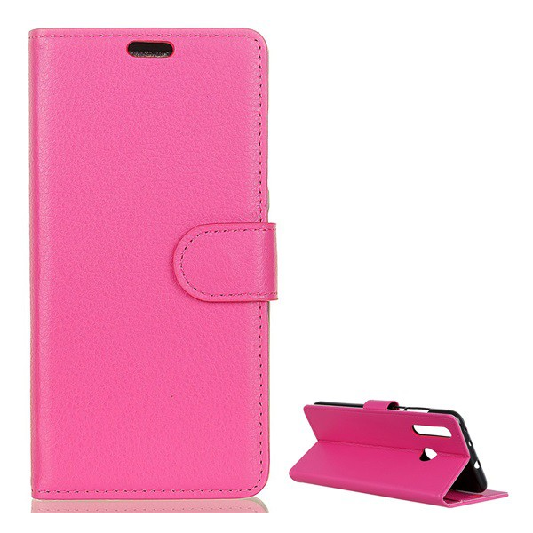 Tok álló, bőr hatású (FLIP, oldalra nyíló, asztali tartó funkció, prémium) RÓZSASZÍN [Huawei P30 Lite (Nova 4e)] (5996457864737)