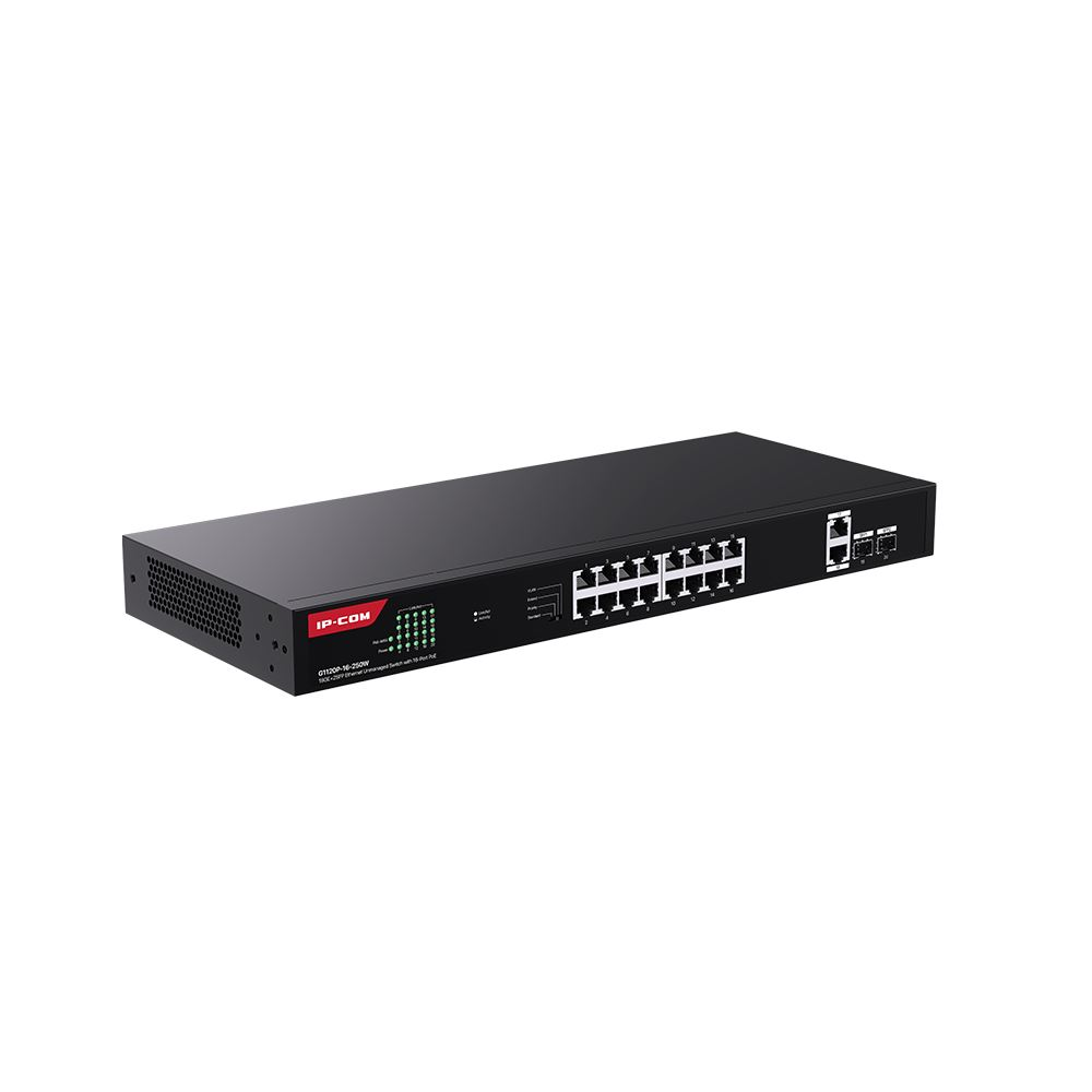 IP-COM PoE+ switch (G1120P-16-250W)