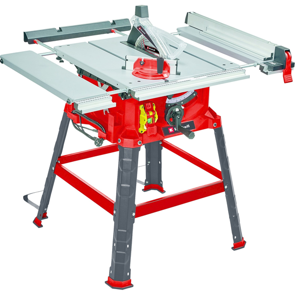 Настолен циркуляр Einhell TC-TS 2225 U, 1800 W, 4250 об/мин, 254 мм диаметър на острието, Максимална височина на рязане 80 мм, Сгъваеми странични удължители