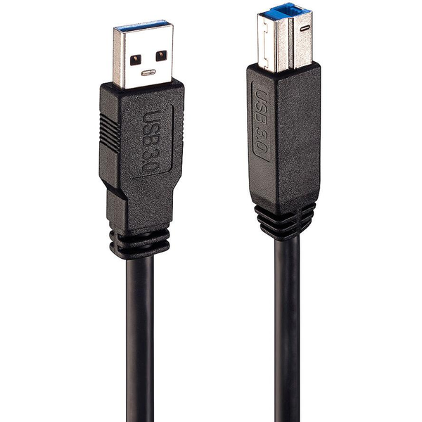 Lindy 43098 USB-kabel USB 3.2 Gen 1 (3.1 Gen 1) 10 m USB A USB B Sort